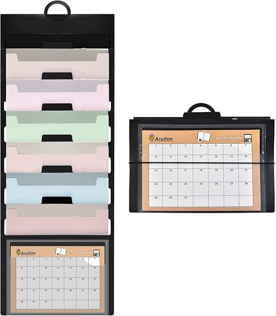 6-Pocket Wall File Organizer for Classrooms and Offices
