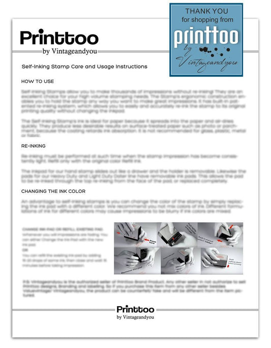Red Self-Inking Rubber Stamp for Office Use