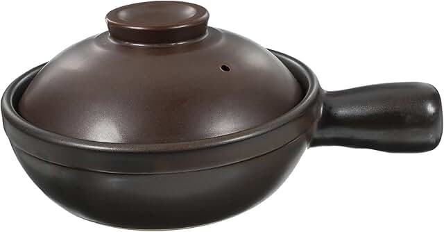 Small Ceramic Rice Casserole with Lid for Cooking