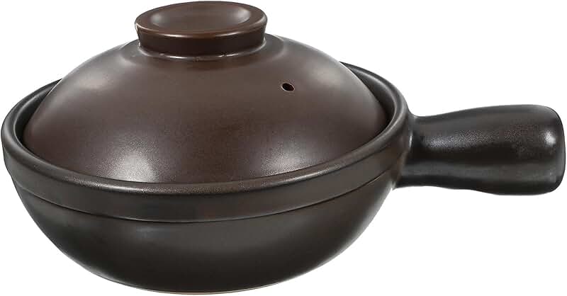 Small Ceramic Rice Casserole with Lid for Cooking