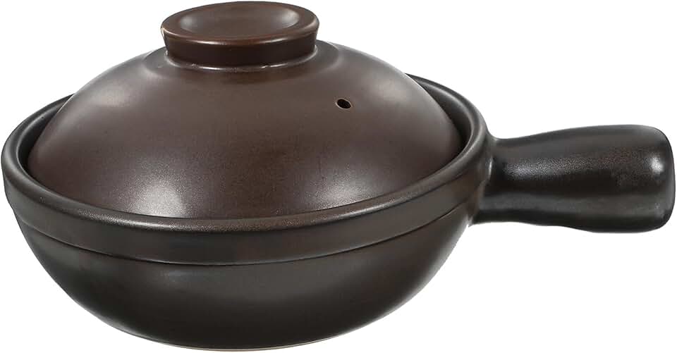 Small Ceramic Rice Casserole with Lid for Cooking