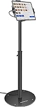 Adjustable iPad Floor Stand with Locking Holder