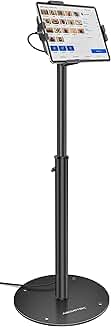 Adjustable iPad Floor Stand with Locking Holder
