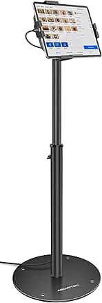 Adjustable iPad Floor Stand with Locking Holder