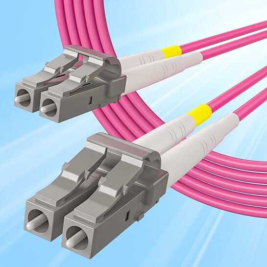 10G Fiber Patch Cable, 2m, Multi-Mode, Magenta, 10-Pack