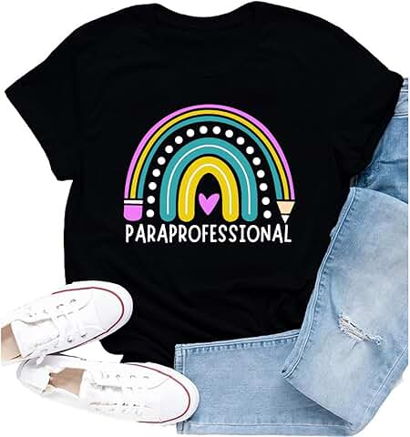 Women's Rainbow Pencil Teacher T-Shirt