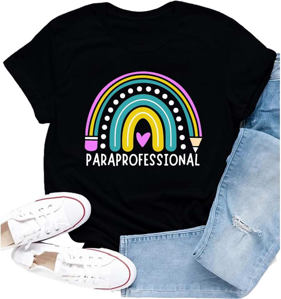 Women's Rainbow Pencil Teacher T-Shirt