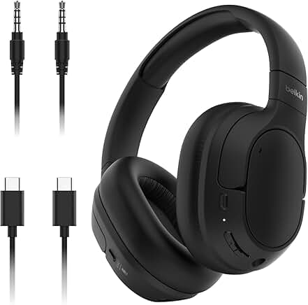 Wireless Bluetooth Over-Ear Headphones with Noise Cancellation