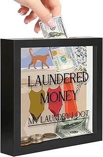 Laundry Room Decor with Money Slot and Frame