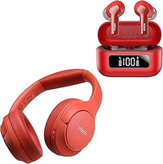 Wireless Over-Ear Noise Cancelling Headphones with 55H Playtime