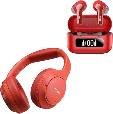 Wireless Over-Ear Noise Cancelling Headphones with 55H Playtime