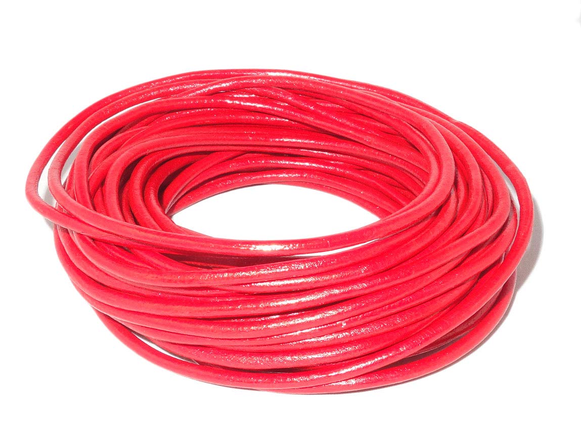 2.0mm Round Leather Cord for Jewelry Making and Crafts