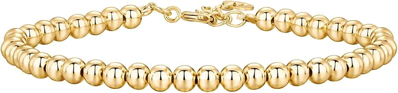 Gold Beaded Adjustable Bracelet for Women
