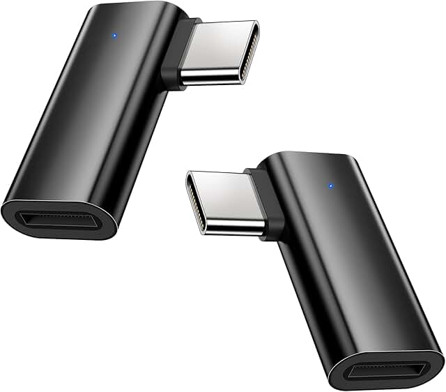 2-Pack 90° Lightning to USB-C Charger Adapters