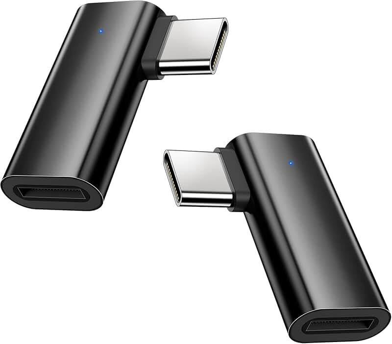 2-Pack 90° Lightning to USB-C Charger Adapters