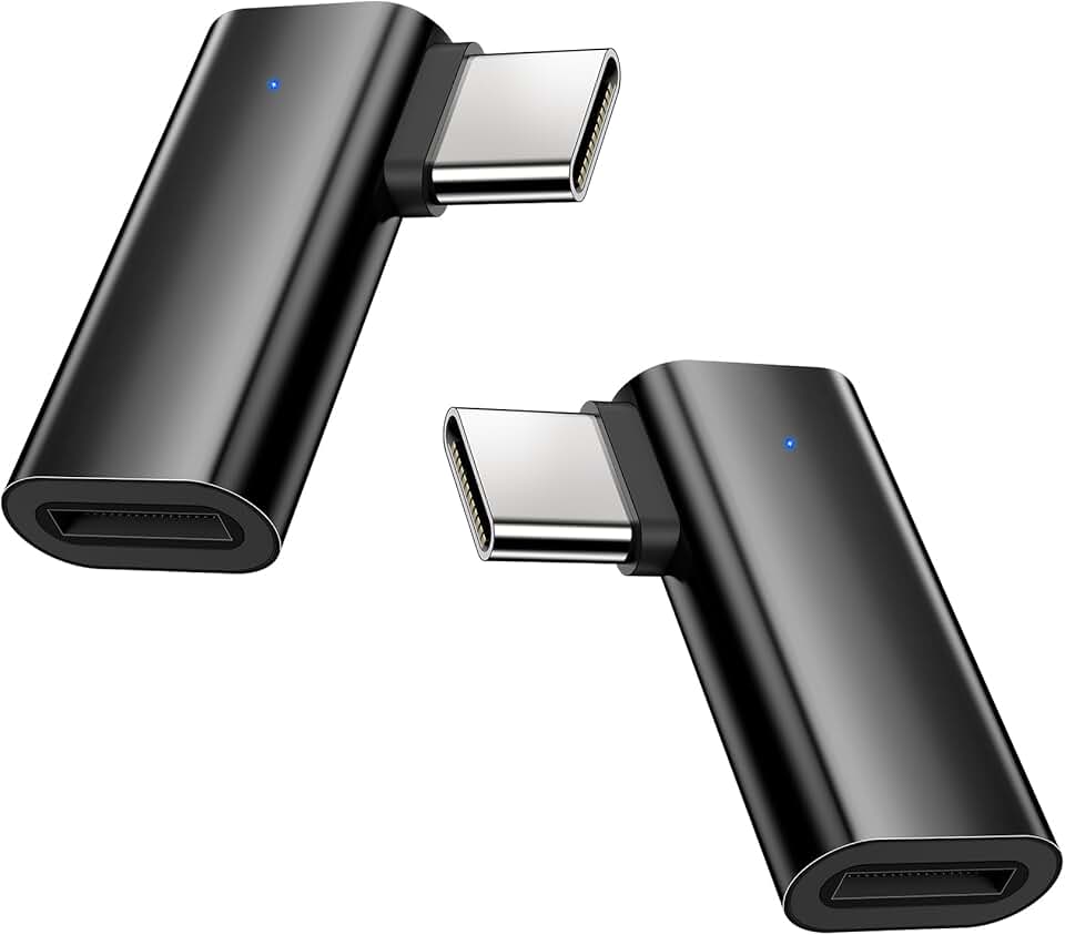 2-Pack 90° Lightning to USB-C Charger Adapters