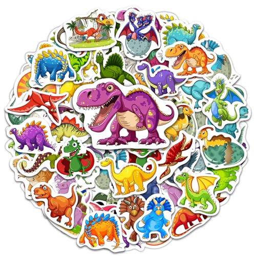 51 Cartoon Dinosaur Water Bottle Stickers for Kids
