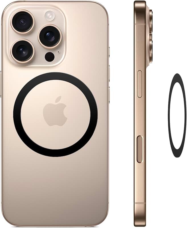 Set of four metal ring stickers for magnetic phone mounts