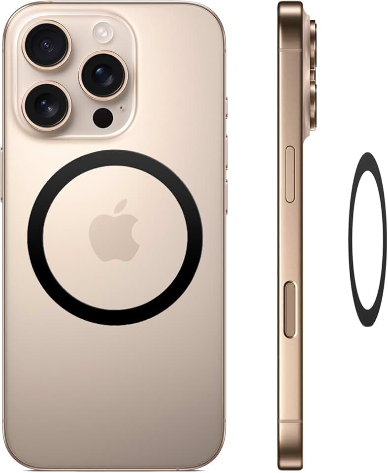 Set of four metal ring stickers for magnetic phone mounts