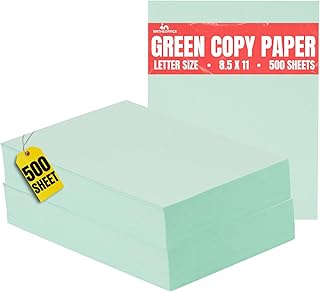 Green 8.5 x 11 Copy Paper, 20lb, 500 Sheets