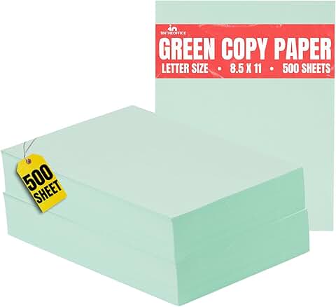 Green 8.5 x 11 Copy Paper, 20lb, 500 Sheets