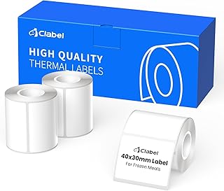 Thermal Labels 1.57"×1.18" (3 Rolls, Waterproof, Oil-Proof)