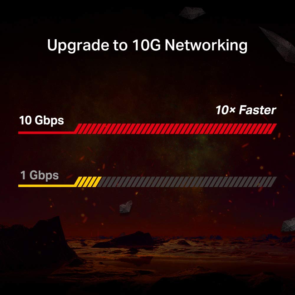 10GB PCIe Network Card (TX401)-PCIe to 10 Gigabit Ethernet Network Adapter,Supports Windows 11/10/8.1/8/7, Windows Servers 2019/2016/2012 R2, and Linux, Including a CAT6A Ethernet Cable