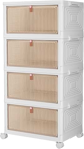 36Qt 4-Tier Plastic Storage Bins with Lids