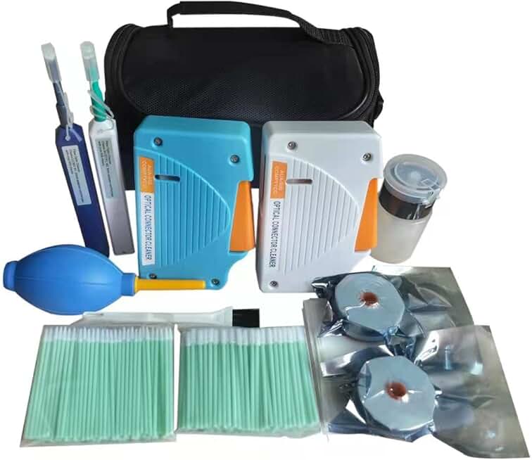 Fiber Optic Connector Cleaning Kit with Pens and Tapes