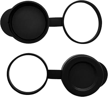 Black rubber lens caps for 32mm binoculars and monoculars