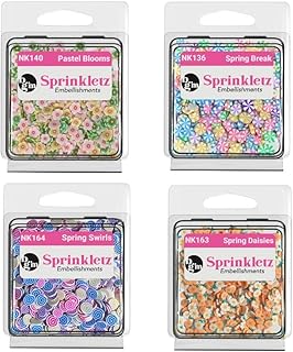 Spring Tiny Polymer Clay Embellishments, 2,400 Pieces