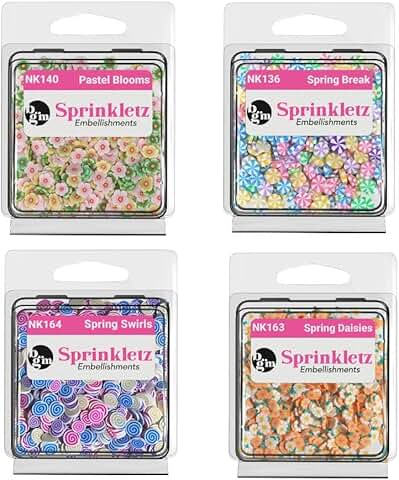 Spring Tiny Polymer Clay Embellishments, 2,400 Pieces
