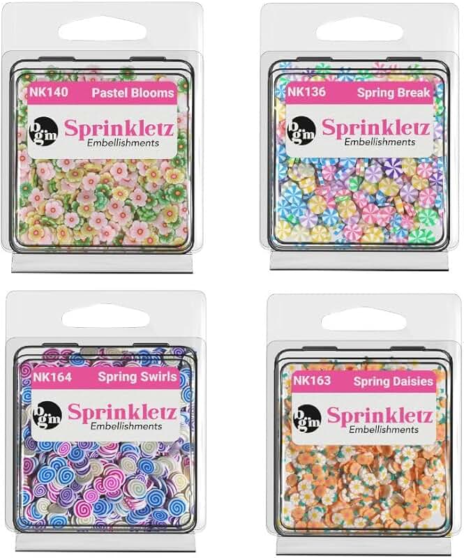 Spring Tiny Polymer Clay Embellishments, 2,400 Pieces