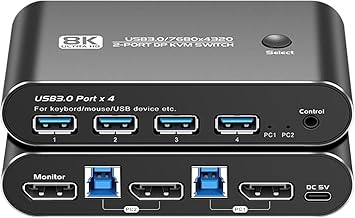 HDMI Splitter 1 in 4 Out for 8K Display and KVM Switch