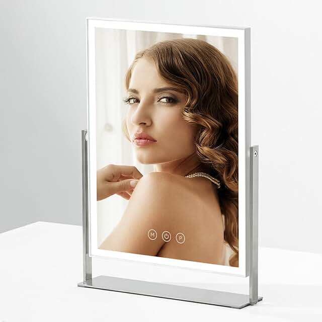 Rechargeable Lighted Vanity Mirror with Stand