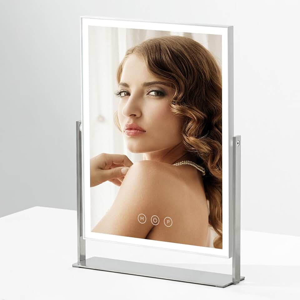 Rechargeable Lighted Vanity Mirror with Stand