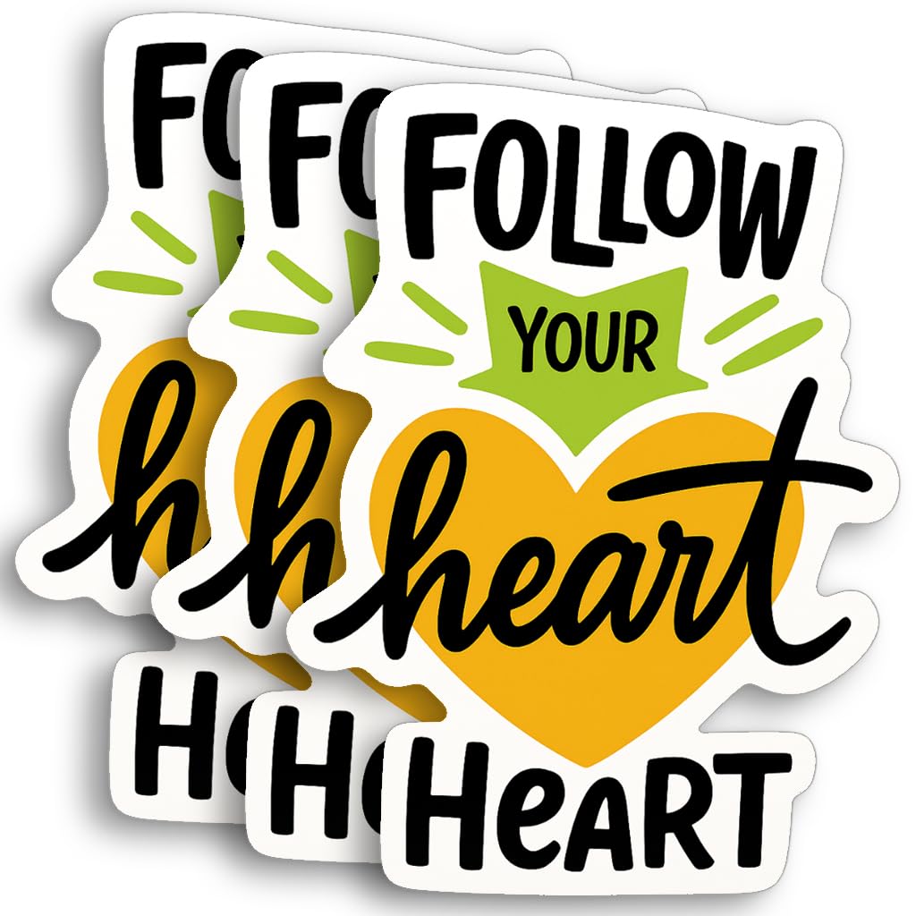 Follow Your Heart Motivational Vinyl Stickers Set