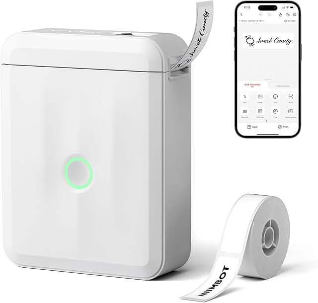 Mini Portable Bluetooth Label Maker with Tape