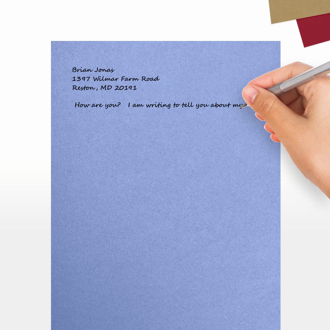 Blue metallic craft and printing paper, 8.5 x 11 inches, 50 sheets