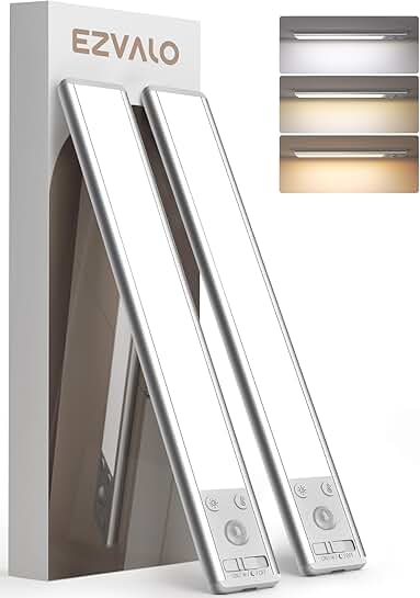 8-inch Rechargeable Under Cabinet Motion Sensor Lights (2 Pack)