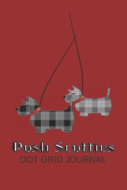 Scotties Tartan Dot Grid Journal for Dog Lovers