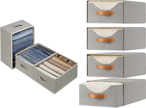 Set of 4 closet drawers and 3 large wardrobe organizers