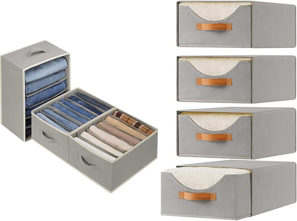 Set of 4 closet drawers and 3 large wardrobe organizers