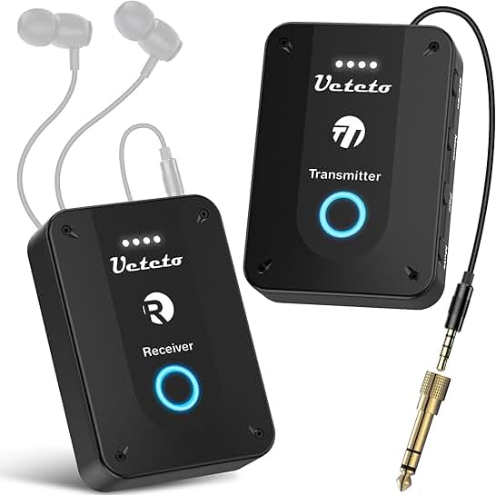 Wireless In-Ear Monitor System with Transmitter and Receiver