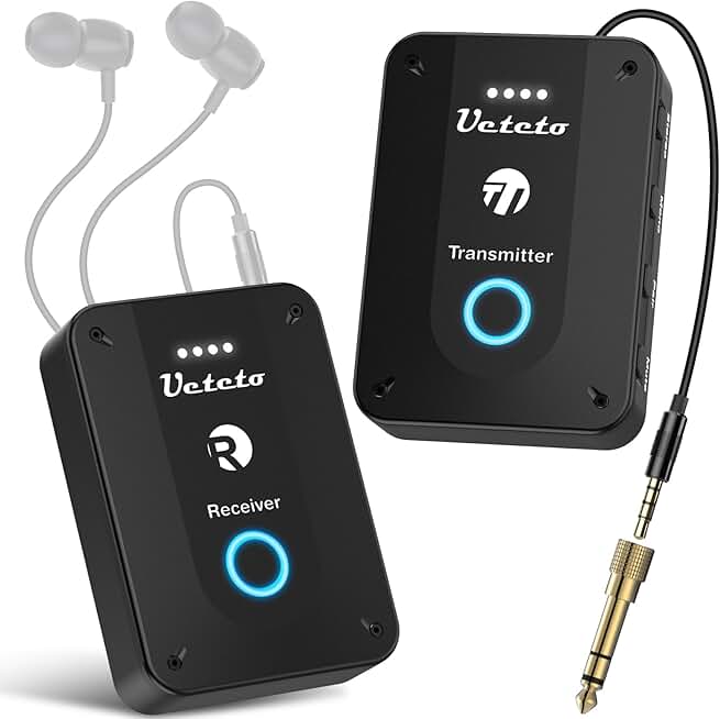 Wireless In-Ear Monitor System with Transmitter and Receiver