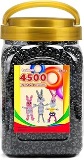 4500 Black Pony Beads for Jewelry and Crafts