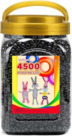4500 Black Pony Beads for Jewelry and Crafts