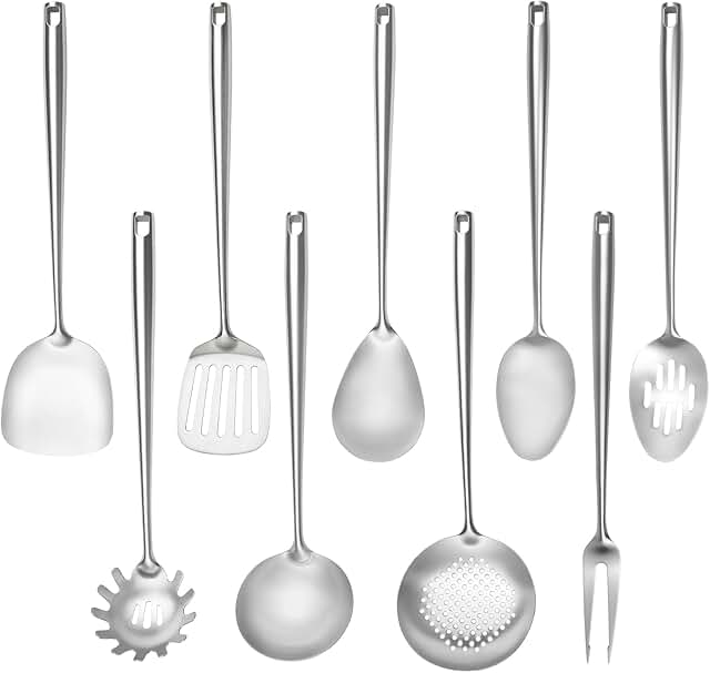 9-Piece Stainless Steel Kitchen Utensils Set