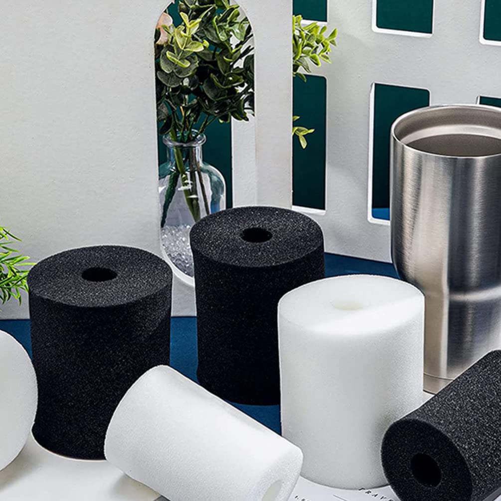 8pcs Black Silicone Cup Inserts for Tumblers and Bottles
