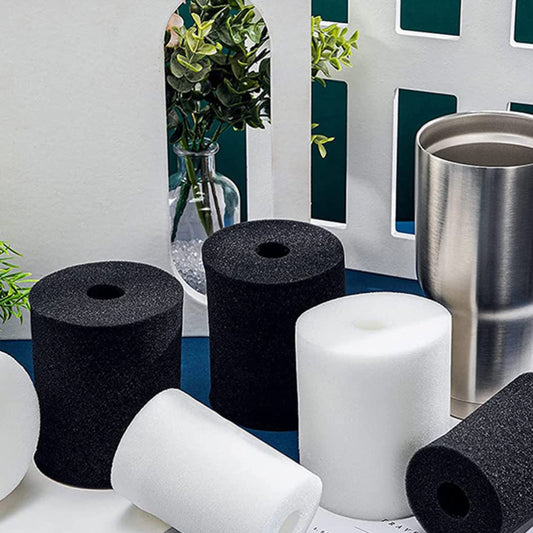 8pcs Black Silicone Cup Inserts for Tumblers and Bottles